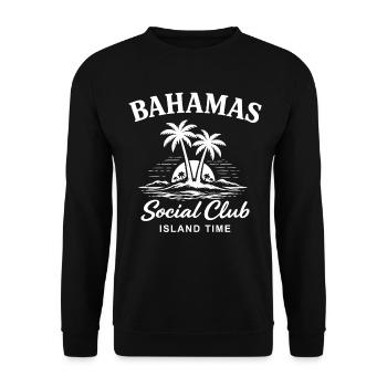 Heure du Club Social des Bahamas - Sweat-shirt Unisexe - noir - Devant - Alina (178cm) & Michal (187cm)