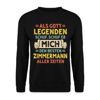 Zimmermann - Unisex Pullover - Schwarz - Vorne - Alina (178cm) & Michal (187cm)