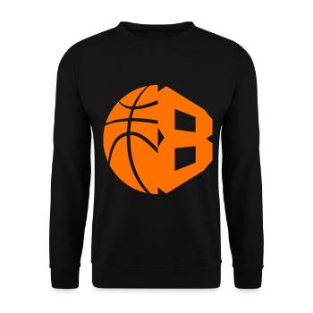 NR. 8 BASKETBALL NUMMER 8 BASKETBALL 8. GEBURTSTAG - Unisex Pullover - Schwarz - Vorne - Alina (178cm) & Michal (187cm)