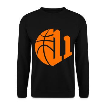 NUMÉRO 11 BASKETBALL 11E ANNIVERSAIRE - Sweat-shirt Unisexe - noir - Devant - Alina (178cm) & Michal (187cm)