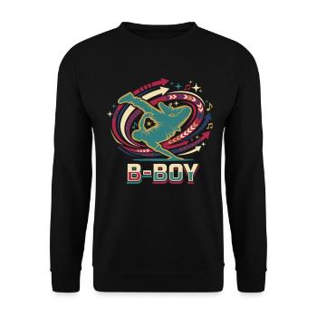Breakdance B-Boy Hip Hop Streetdance - Sweat-shirt Unisexe - noir - Devant - Alina (178cm) & Michal (187cm)