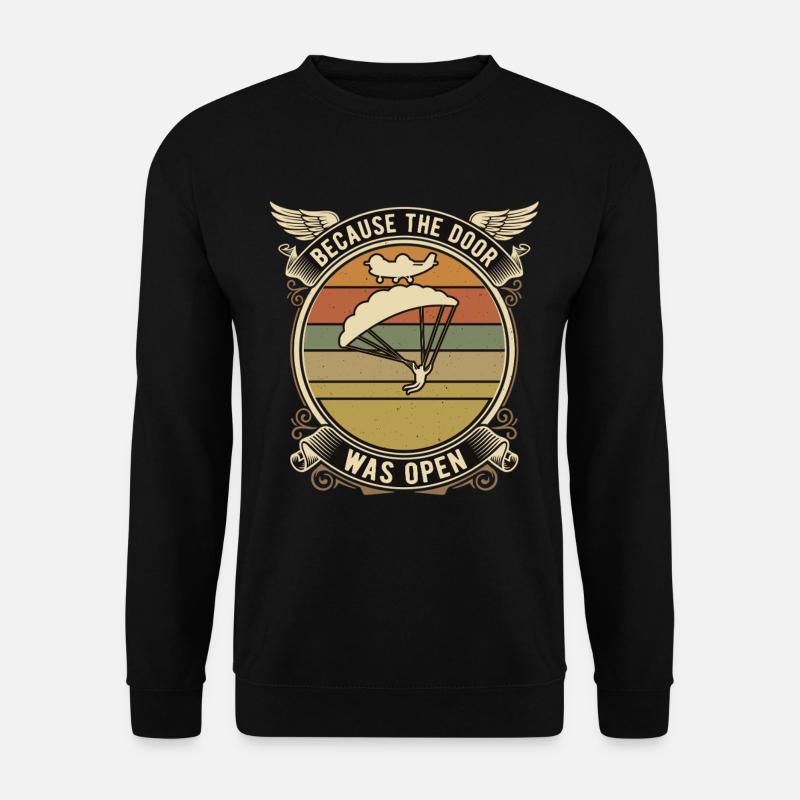 Parachutist Saying Paragliding Retro - Unisex Sweatshirt - black