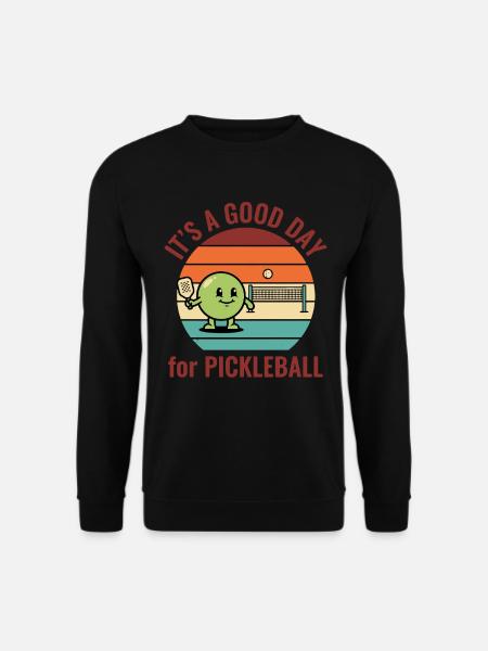 Pickleball er en god dag for pickleball. Sjovt - Unisex sweater - sort