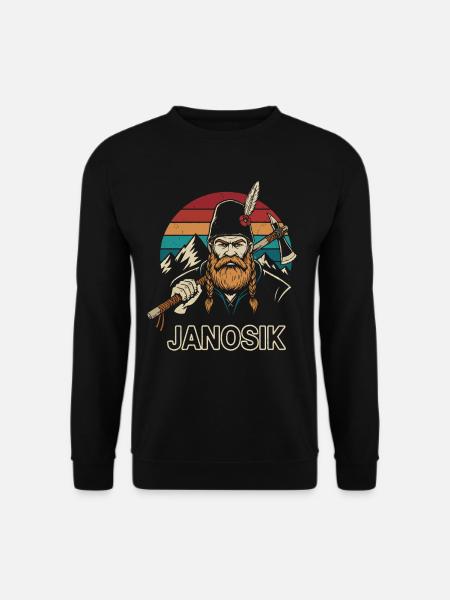 Janosik Polish Highland Legend Retro - Unisex Sweatshirt - black
