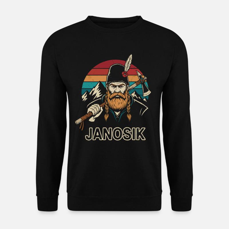 Janosik Polnische Hochlandlegende Retro - Unisex Pullover - Schwarz