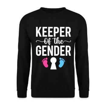 Keeper of the Gender Footprints Design - Unisex Sweatshirt - black - Front - Alina (178cm) & Michal (187cm)
