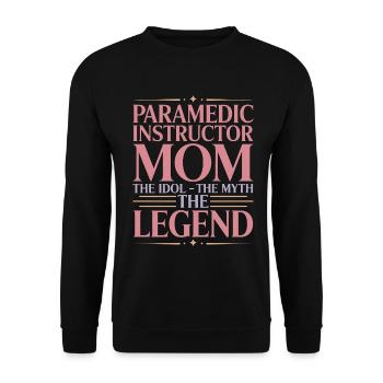 Paramedic Instructor Mom The Idol The EMS Trainer - Unisex Sweatshirt - black - Front - Alina (178cm) & Michal (187cm)