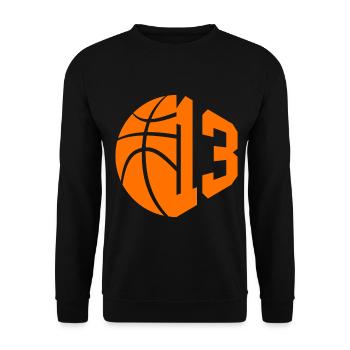 NUMÉRO 13 BASKETBALL 13E ANNIVERSAIRE - Sweat-shirt Unisexe - noir - Devant - Alina (178cm) & Michal (187cm)