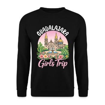 Guadalajara Girls Trip - Unisex Pullover - Schwarz - Vorne - Alina (178cm) & Michal (187cm)