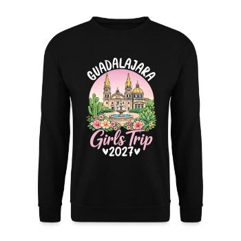 Guadalajara Girls Trip - Unisex Pullover - Schwarz - Vorne - Alina (178cm) & Michal (187cm)