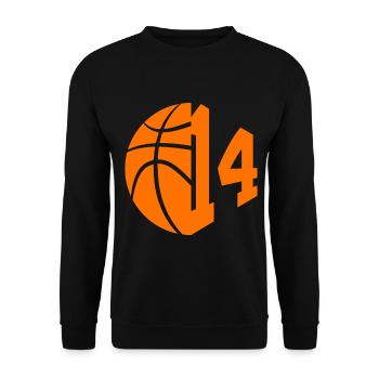 NUMÉRO 14 BASKETBALL 14E ANNIVERSAIRE - Sweat-shirt Unisexe - noir - Devant - Alina (178cm) & Michal (187cm)
