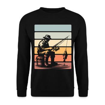 Pêcheurs à la ligne - Sweat-shirt Unisexe - noir - Devant - Alina (178cm) & Michal (187cm)