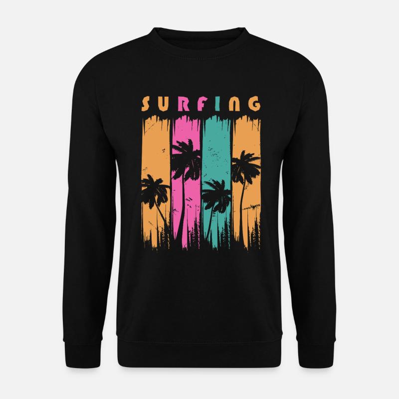 Surf Surfen Surfer - Unisex Pullover - Schwarz