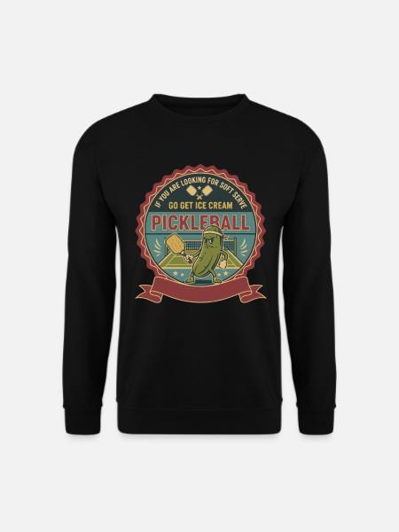 Pickleball-Softeis Go Hol Sahne lustig - Unisex Pullover - Schwarz