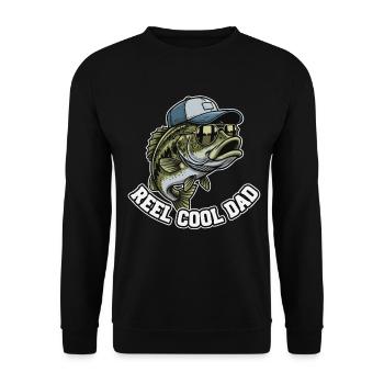 Mouliner Papa Cool Pêche Papa Père - Sweat-shirt Unisexe - noir - Devant - Alina (178cm) & Michal (187cm)