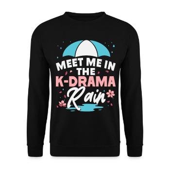 Les fans de K-drama rencontrent « moi dans le - Sweat-shirt Unisexe - noir - Devant - Alina (178cm) & Michal (187cm)