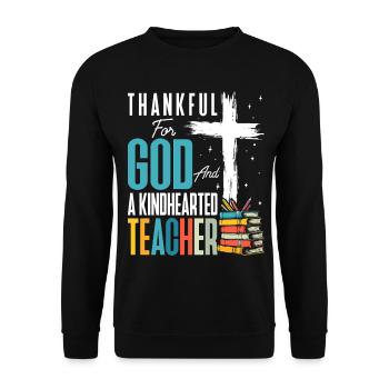 Gott-lehrer-ausbildung, Wertschätzungslehre - Unisex Pullover - Schwarz - Vorne - Alina (178cm) & Michal (187cm)