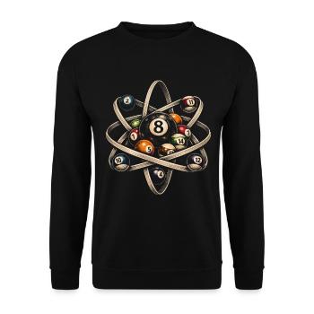 8-Ball Billard Physik - Unisex Pullover - Schwarz - Vorne - Alina (178cm) & Michal (187cm)