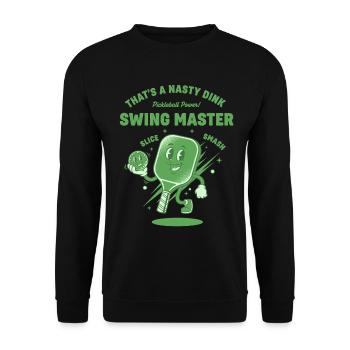 Maître de l’élancule du pickleball qui est un joueur de Dink Méchant - Sweat-shirt Unisexe - noir - Devant - Alina (178cm) & Michal (187cm)