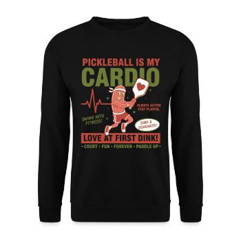 Le pickleball est mon cardio Joueur drôle de pickleball - Sweat-shirt Unisexe - noir - Devant - Alina (178cm) & Michal (187cm)
