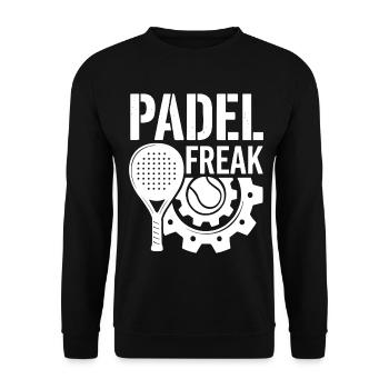 Padel Freak Sport Enthusiasm Performance - Unisex Sweatshirt - black - Front - Alina (178cm) & Michal (187cm)