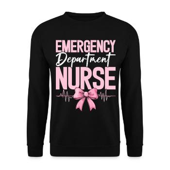 Infirmière des urgences Infirmière et Intervenante de santé - Sweat-shirt Unisexe - noir - Devant - Alina (178cm) & Michal (187cm)