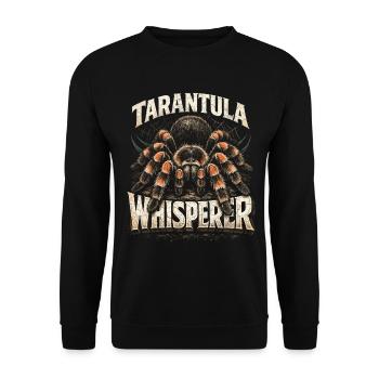 Vogelspinne Tarantula Whisperer - Unisex Sweatshirt - black - Front - Alina (178cm) & Michal (187cm)