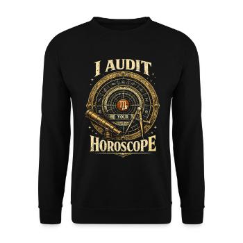 Astronomie Astronom I Audit Your Horoscope - Unisex Pullover - Schwarz - Vorne - Alina (178cm) & Michal (187cm)