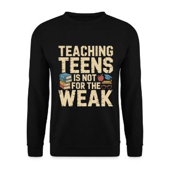 High School Teacher Teaching Teens School Teacher - Unisex Sweatshirt - black - Front - Alina (178cm) & Michal (187cm)