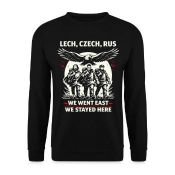Lech Czech Rus Slavic Origins Legend - Unisex Sweatshirt - black - Front - Alina (178cm) & Michal (187cm)
