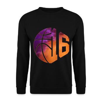 NUMÉRO 16 BASKETBALL 16E ANNIVERSAIRE - Sweat-shirt Unisexe - noir - Devant - Alina (178cm) & Michal (187cm)