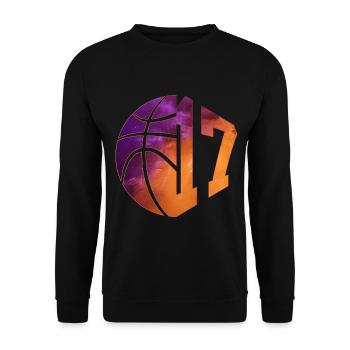 NUMBER 17 BASKETBALL 17TH BIRTHDAY - Unisex Sweatshirt - black - Front - Alina (178cm) & Michal (187cm)