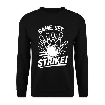 Ensemble de jeu : Strike Bowling Champion Sport Look - Sweat-shirt Unisexe - noir - Devant - Alina (178cm) & Michal (187cm)