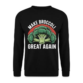 T-shirt végétalien Vexagén Brocoli - Sweat-shirt Unisexe - noir - Devant - Alina (178cm) & Michal (187cm)