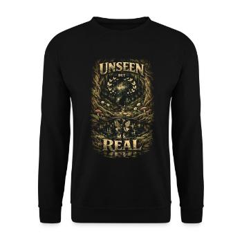 Fairycore Fairy Gothic Unseen But Real - Unisex Sweatshirt - black - Front - Alina (178cm) & Michal (187cm)