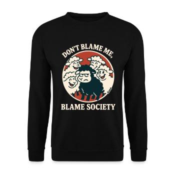 Blame Society Sheep Circle - Unisex Sweatshirt - black - Front - Alina (178cm) & Michal (187cm)