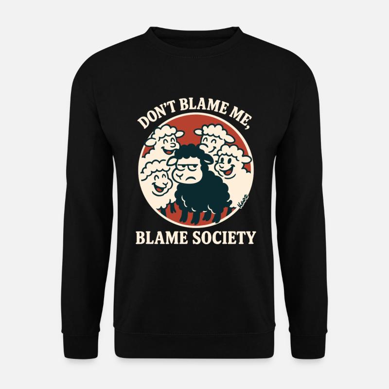 Blame Society Sheep Circle - Unisex Sweatshirt - black