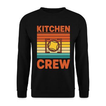 Pickleball lustige Küchencrew-Spielerliebe - Unisex Pullover - Schwarz - Vorne - Alina (178cm) & Michal (187cm)