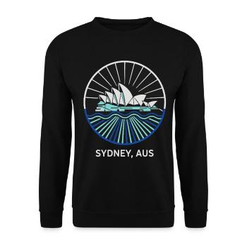 Opéra de Sydney, Australie - Sweat-shirt Unisexe - noir - Devant - Alina (178cm) & Michal (187cm)