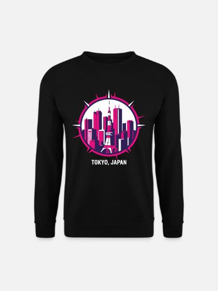 Tokyo Japan Skyline Compass - Unisex Sweatshirt - black