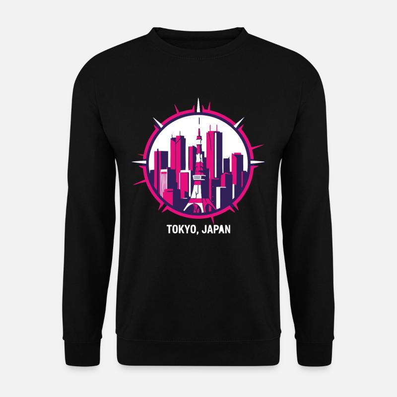 Tokyo Japan Skyline Compass - Unisex Sweatshirt - black