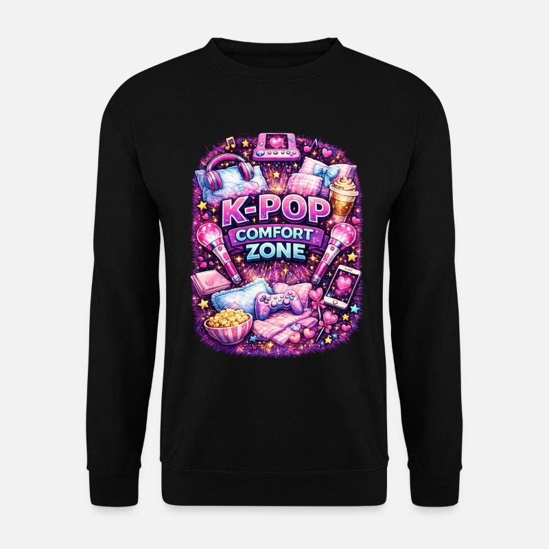 K Pop Comfort Zone - Unisex Sweatshirt - black