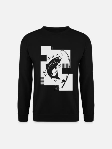 Fishing Fish Fishing Rod - Unisex Sweatshirt - black