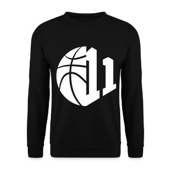 NON. 11 NUMÉRO 11 BASKETBALL 11E ANNIVERSAIRE - Sweat-shirt Unisexe - noir - Devant - Alina (178cm) & Michal (187cm)