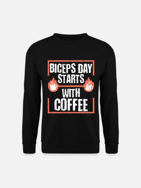 Biceps Bicep Training Bodybuilder Gym - Unisex Sweatshirt - black