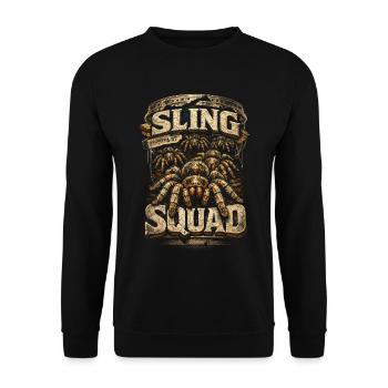 Tarantula Sling Squad - Unisex Sweatshirt - black - Front - Alina (178cm) & Michal (187cm)