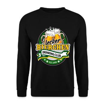 Delicious Beer Drinking Club | Beer | Father's Day - Unisex Sweatshirt - black - Front - Alina (178cm) & Michal (187cm)