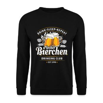 Delicious Beer Drinking Club | Beer | Father's Day - Unisex Sweatshirt - black - Front - Alina (178cm) & Michal (187cm)
