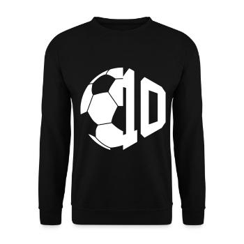 NO. 10 FOOTBALLER NUMBER 10 FOOTBALL 10TH BIRTHDAY - Unisex Sweatshirt - black - Front - Alina (178cm) & Michal (187cm)