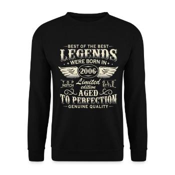 Legends 2006 Vintage 20th Birthday Gift - Unisex Sweatshirt - black - Front - Alina (178cm) & Michal (187cm)